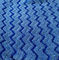 ไมโครไฟเบอร์สีน้ำเงิน Zigzag W รูปทรงวิปริต 80/20 Mop Twisted Fabric 150cm กว้าง 550gsm